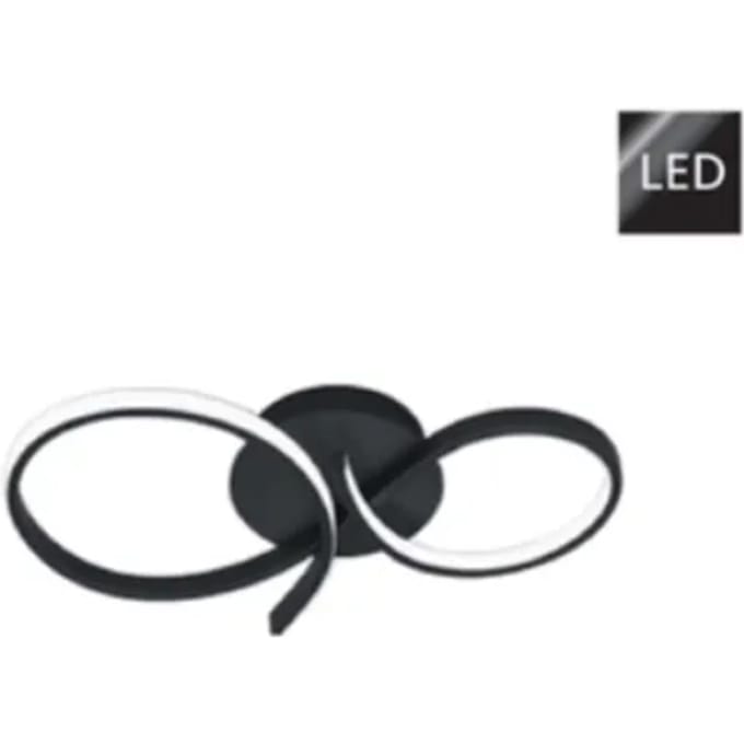 EGLO Serpins Plafondlamp - LED - 60 cm - Zwart|Wit