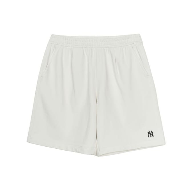 MLB Basique New York Yankees Mode Simple Confortable Ample Polyvalent Cinq Points Short Décontracté Shorts Unisexe Ivoire 3ASPB1253-50IVS S white