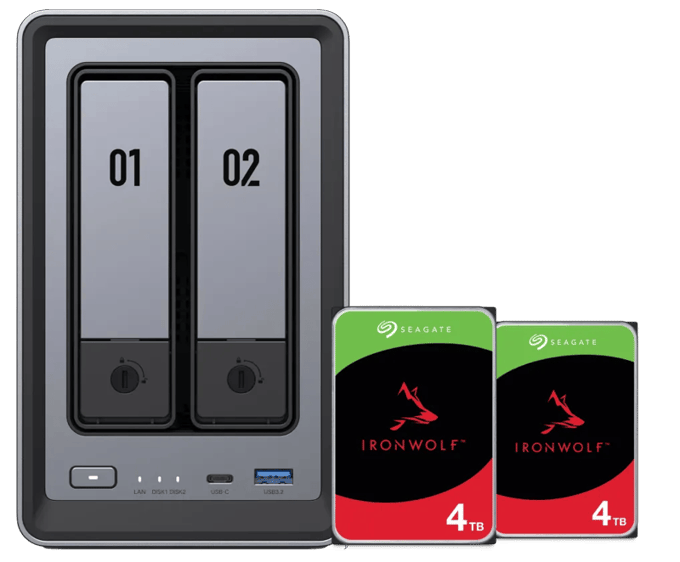 UGREEN NASync DXP2800 + Seagate Ironwolf 4TB Duo Pack