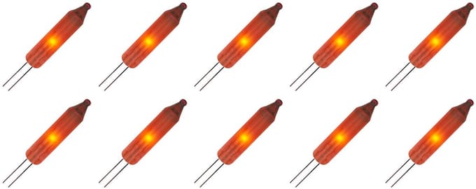 OE Lightning Reserve Kerstlampjes - 10 stuks - Zonder Fitting - 2.5V/0.425W - Rood Licht