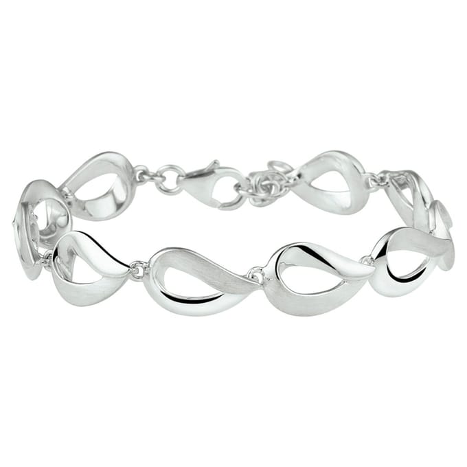 Zilver Gerhodineerde Armband poli/mat 9 1324831