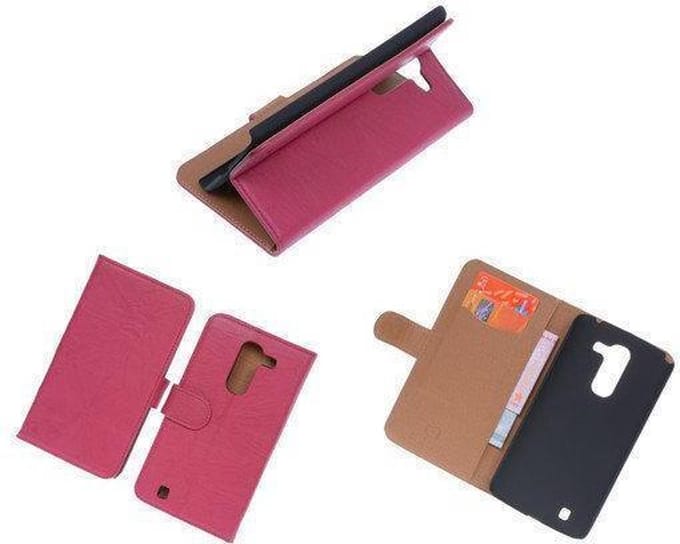 BestCases Fuchsia Luxe Echt Lederen Booktype Hoesje LG G Pro 2