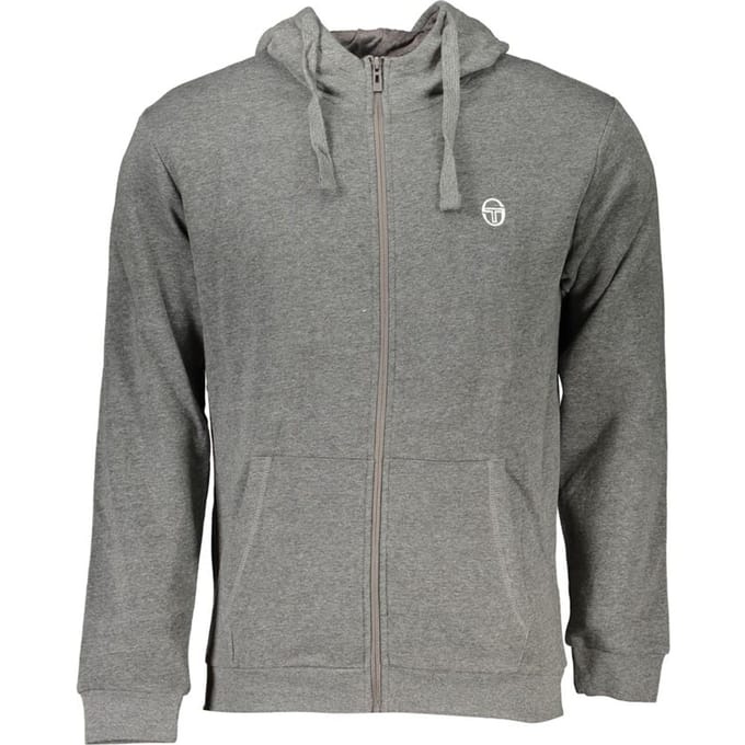 Sergio Tacchini Grijze Katoenen Heren Hoodie Sweatshirt