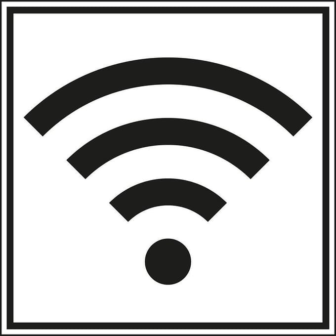 WiFi pictogram sticker 150 x 150 mm