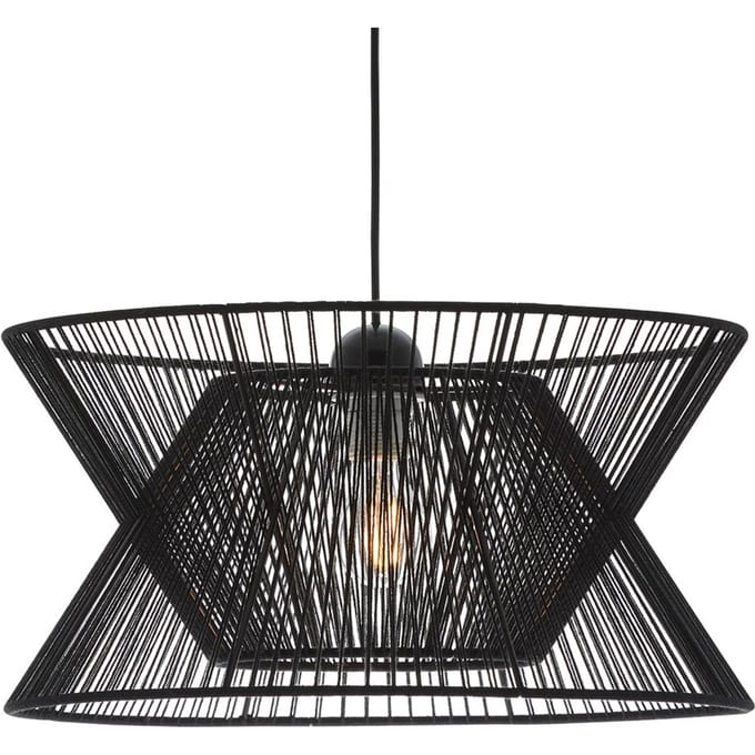Viokef Hanglamp Argela met dubbele kap in zwart