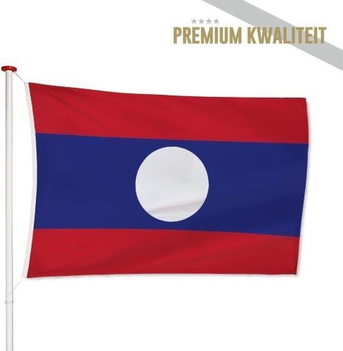 Laotiaanse Vlag Laos 40x60cm - Kwaliteitsvlag - Geschikt voor buiten