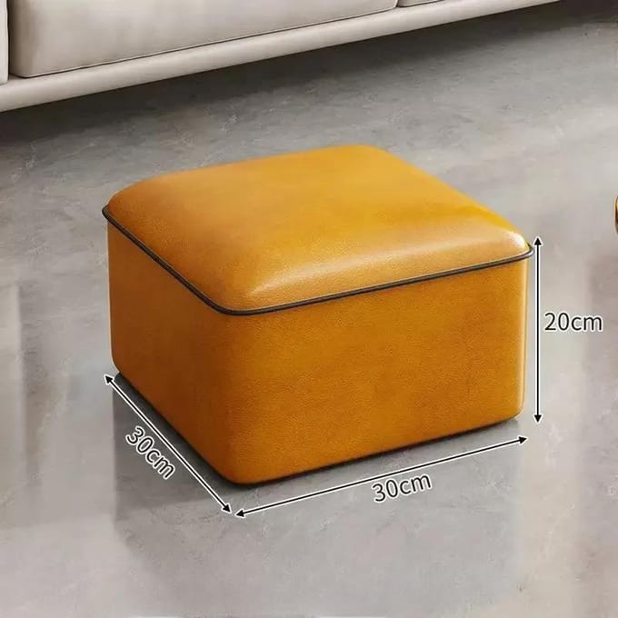 Kruk Thuis Licht Luxe Lage Krukken Deurgang Schoenen Wisselkrukken Vierkante Kruk Woonkamer Sofa Zijbank Lederen Poefs Poef