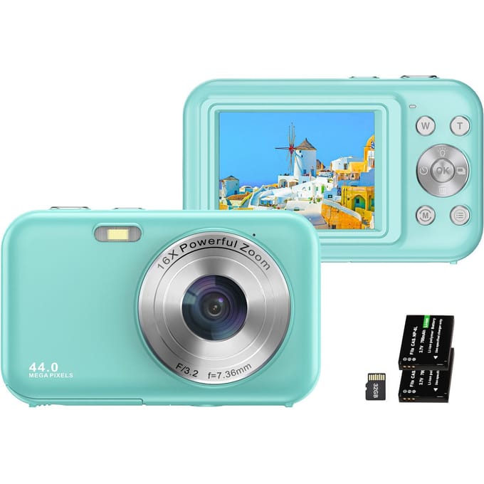 Draagbare Digitale Camera 1080P Videocamera 44MP 16X Digitale Zoom Autofocus Zelfontspanner Anti-trillen groen