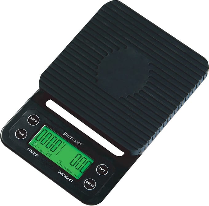 JoeFrex Digitale Barista Koffie Weegschaal met timer - 0,1 - 5000 gram