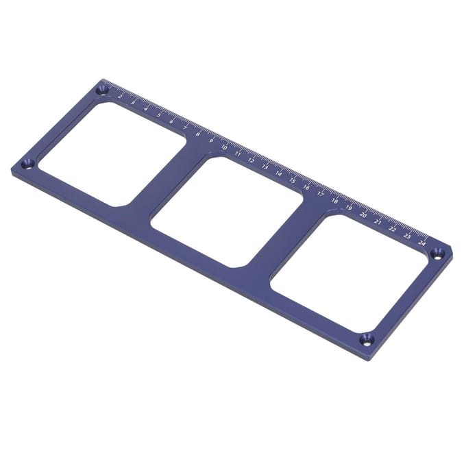 86 Type Draad Doos Sjabloon 3 Gaten Aluminiumlegering Stopcontact Onderdoos Sleufsjabloon voor Kledingkast blue