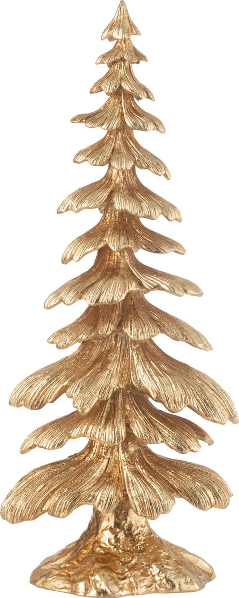 J-Line decoratie Denneboom - polyresin - goud - large