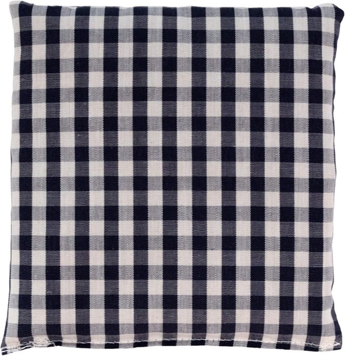 Korrelkussen 12x12 cm - Bio stof blauw-wit