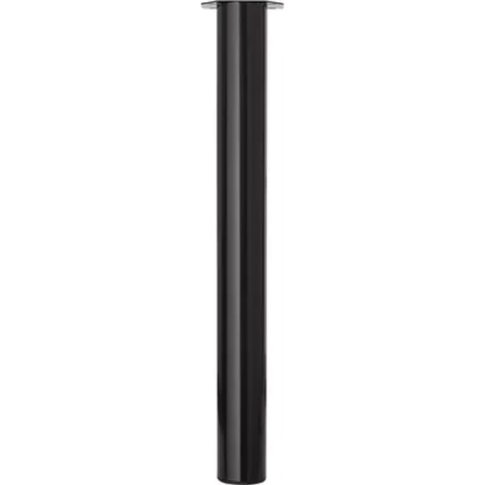 Duraline Meubelpoot Rond Staal 7,6x72cm Zwart