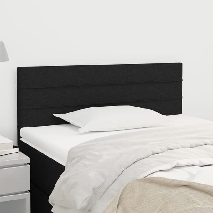 vidaXL - Hoofdbord - 90x5x78/88 - cm - stof - zwart