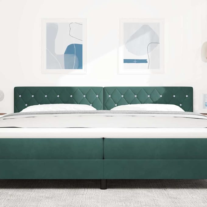 vidaXL - Hoofdbord - Donkergroen - 200 - cm - Fluweel