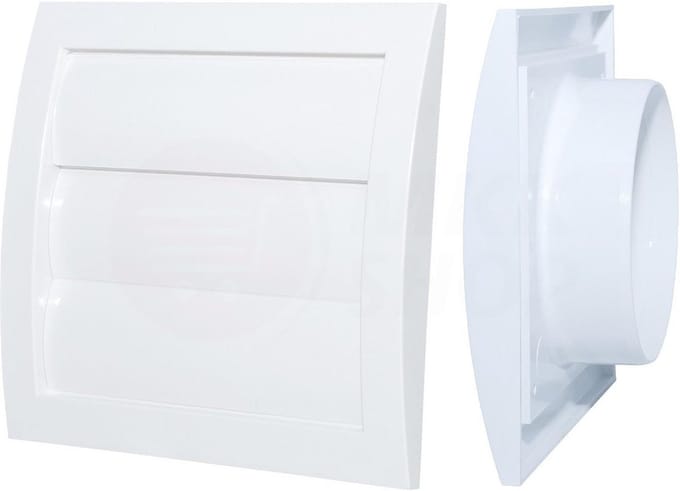 Ventilatierooster - Afsluitrooster - Luchtstroom Regelen - Met insectennet - Ø 150 mm - Wit