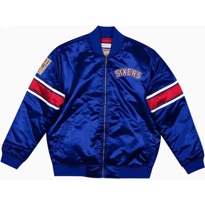 Dikke satijnen jas Philadelphia 76ers