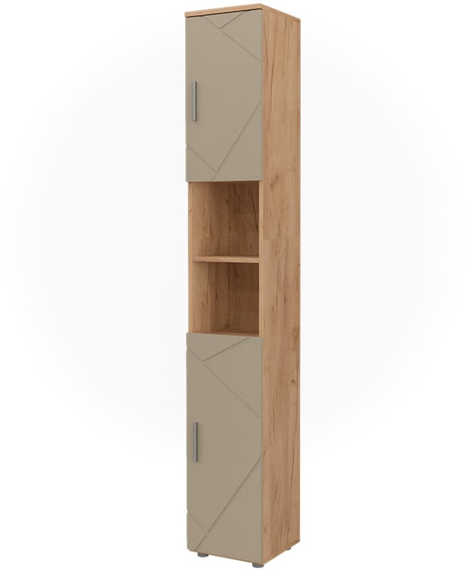 Vicco Irma Badkamerkast – 30 x 192 cm Krachtige eik goud