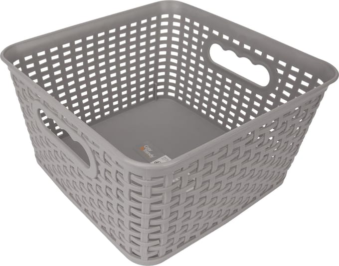 Hozon Opbergmand Grijs 4,5l 21,5x21,5 Xh11,8cm Vierkant