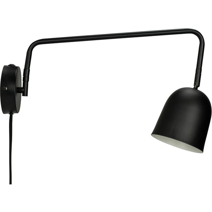 Dyberg Larsen wandlamp Manchester, zwart, uitsteek 45 cm