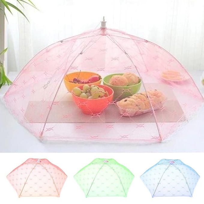 2 Stuks Handig Vliegennetje Tegen Insecten Op Uw Eten - Multicolor - 30 x30
