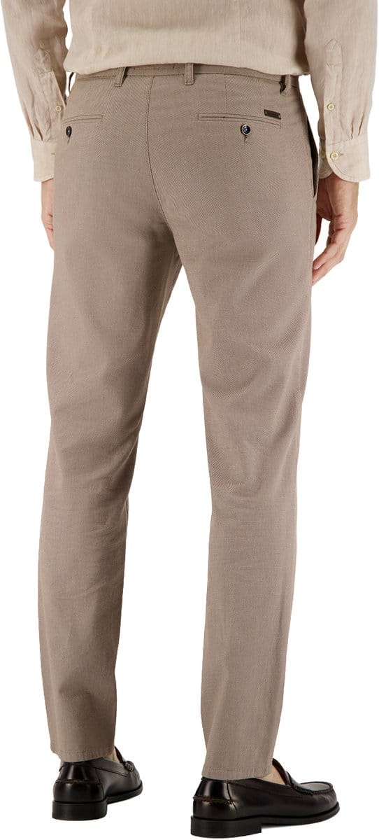 Bruine Pantalon Gardeur Modern Fit Bono katoen