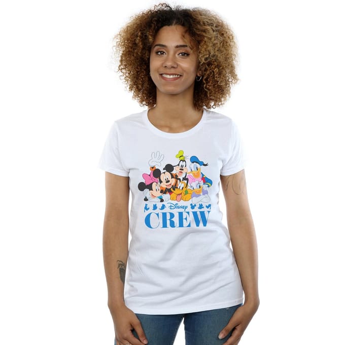 Disney Dames/Dames Mickey Mouse Disney Vrienden Katoenen T-Shirt (Wit)