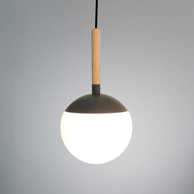 FARO BARCELONA Metalen element in donkergrijs - hanglamp Mine