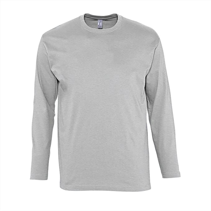 SOL'S T-Shirt Monarch Long Sleeve L241 - Grey Melange - M