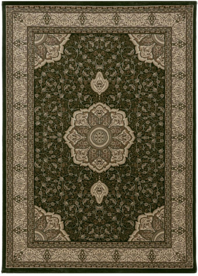 Kashmir – Klassiek Vloerkleed – Groen/Beige