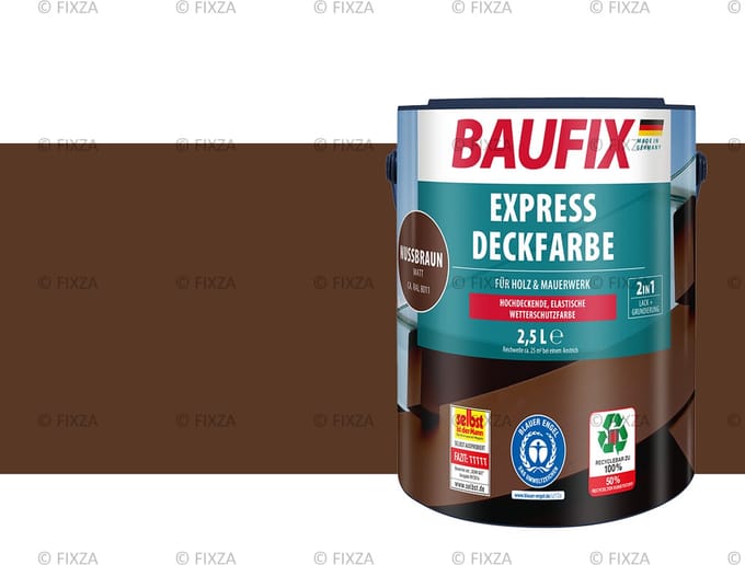 BAUFIX Express Dekkende lakverf notenbruin 2,5 Liter