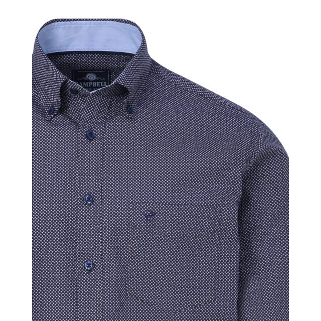 Campbell Casual overhemd met lange mouwen