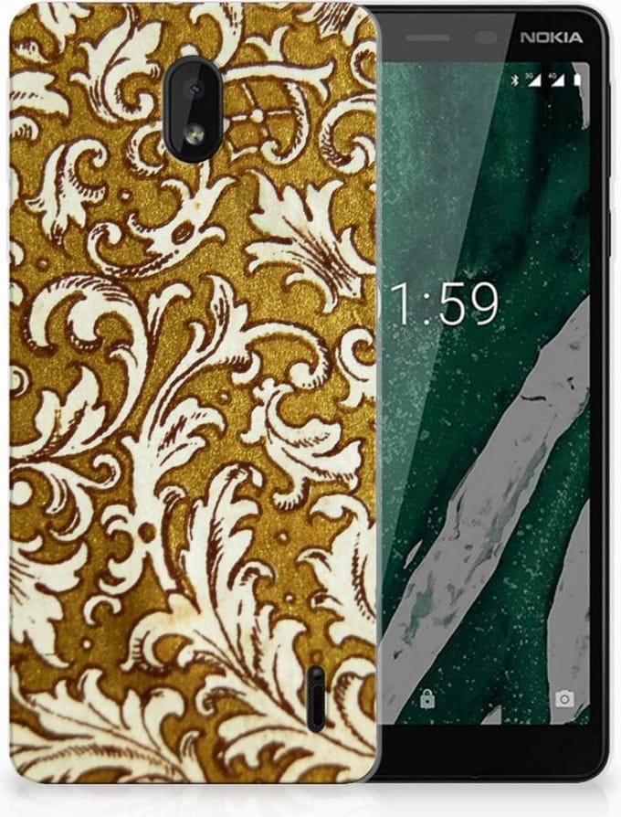 Siliconen Hoesje Nokia 1 Plus Barok Goud