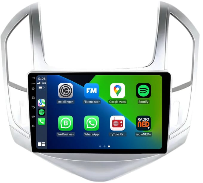 CarPlay autoradio geschikt voor Chevrolet Cruze | 2013 t/m 2014 | Android 13 | Draadloos Apple CarPlay & Android Auto | 2GB + 32GB | 8-Core processor | Davilon | 2025 model | 2013 2014 | Bluetooth & Wifi