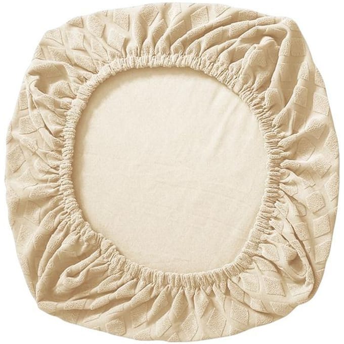 1 pièces élastique chaise de bureau couvre Jacquard housses de siège ananas treillis polaire housse Spandex chaise couverture ordinateur protecteur 1-PCS beige