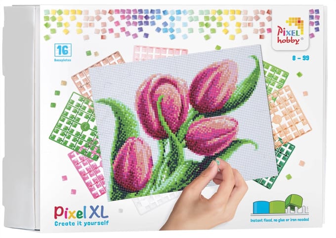 Pixelhobby XL Kit 16 Basisplaten Tulpen