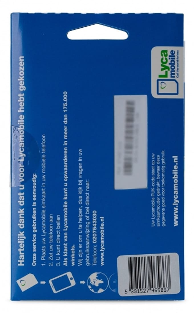 Lycamobile Holland Bundel M