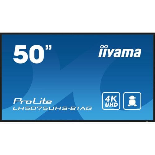 iiyama 127 cm 4K UHD professioneel digitaal signage beeldscherm met Android OS, FailOver en Intel SDM slot, 24/7
