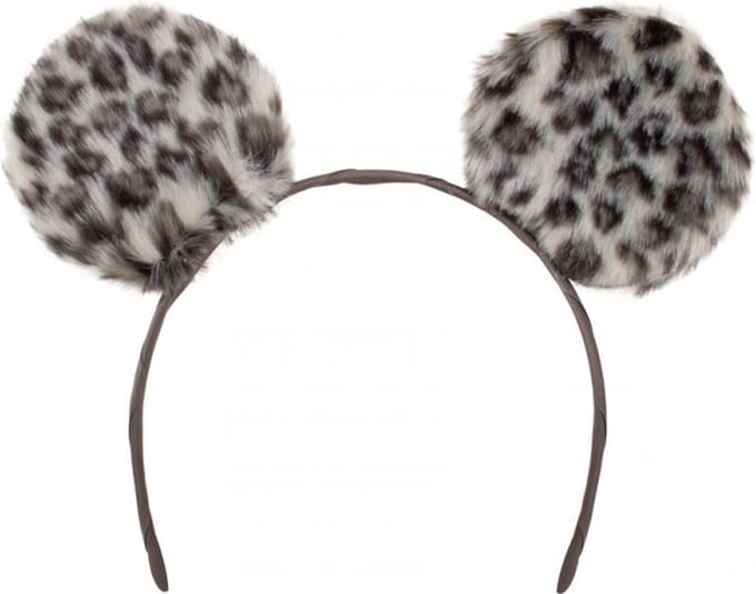 Diadeem grote pluche oren panter- carnaval thema feest party dieren