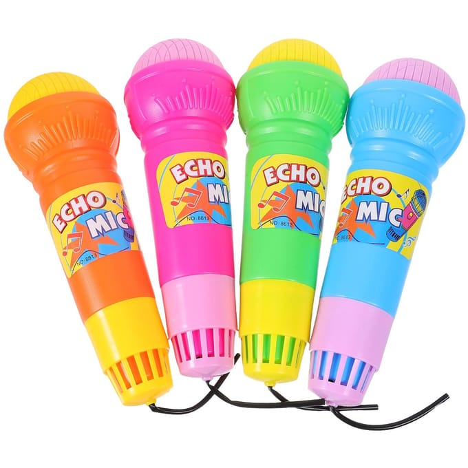 4 Stuks Kinderen Echo Microfoon Speelgoed Gesimuleerd Plastic Muziekinstrument Kinderen Lichtgewicht Doe-alsof Spel Cadeau Kostuum green