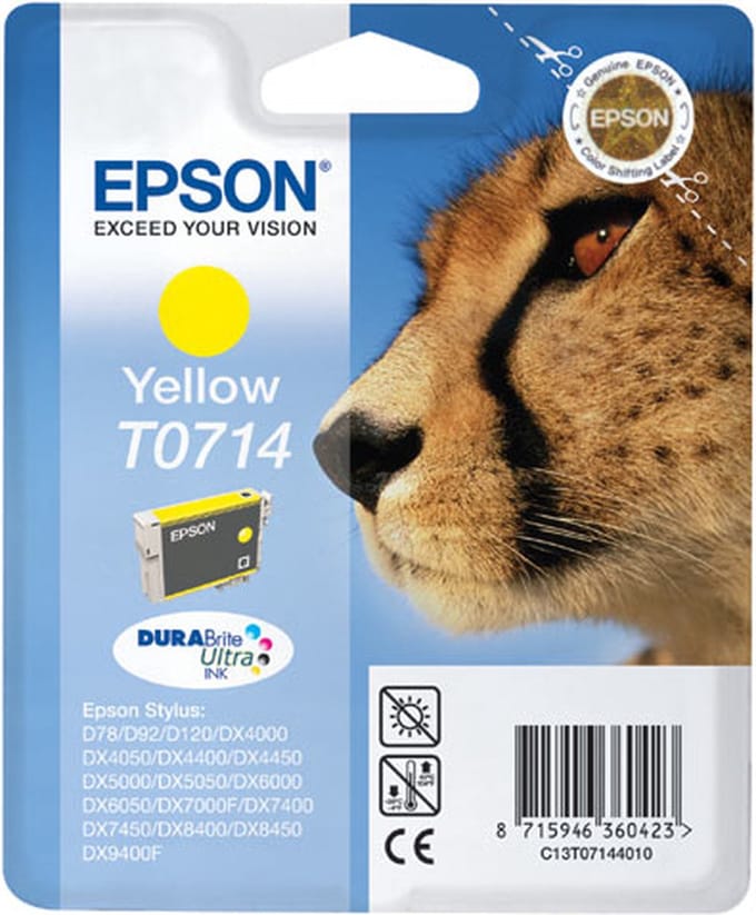 Epson Inktpatroon Yellow T0714 DURABrite Ultra Ink