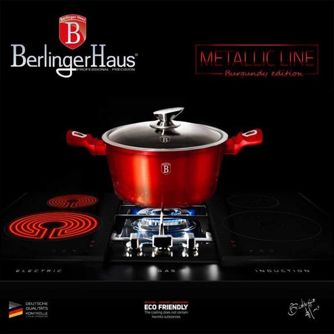 Berlinger Haus 7030 - Luxe Pannenset Burgundy rood - 13 delig