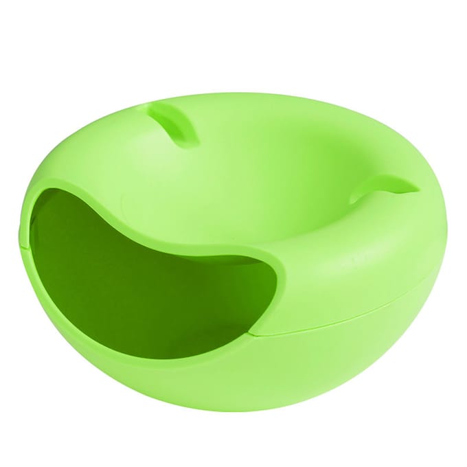Snacks Bowl Creative Bowl Dubbele laag Droge fruitcontainers Snackopslagdoos Zonnebloempitten Notenkom met schilopslag