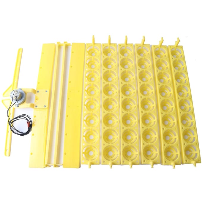 Automatische Eierkeerder 48 Eieren ABS Automatische Eierkeerder voor Automatische Eierbroedmachine 12V yellow