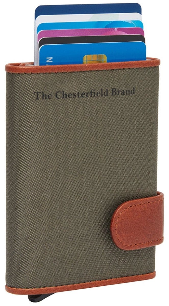 The Chesterfield Brand - Leren Pasjeshouder Staal Groen Delsbo