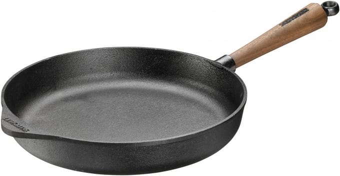 Gietijzeren Koekenpan met Houten Handvat 28 cm