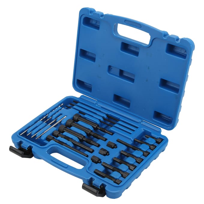 Kit d'outils de dépose d'électrodes de bougies de préchauffage 22 pièces Métal Portable Complet avec boîte de rangement blue