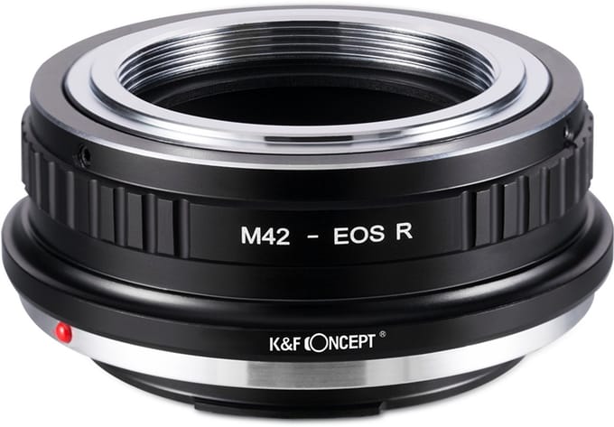 K&F Concept M42 - EOS-R high precision adapter - M42 lens op Canon EOS-R camera