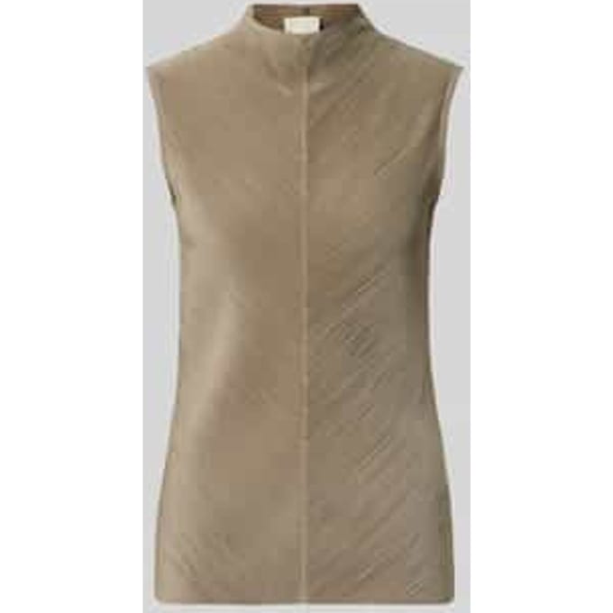 slim fit top met labeldetail