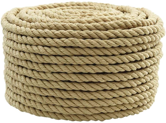 vidaXL - Boottouw - 10 - mm - 25 - m - Naturel